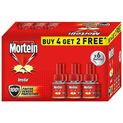 Mortein Insta Mosquito Repellent (Refill) - Buy 4 Get 2 Free